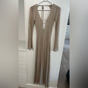 Mûre+Grand maxu knitted dress with deep back